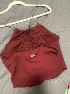 ALO Yoga Black Cherry Strappy Tank Top